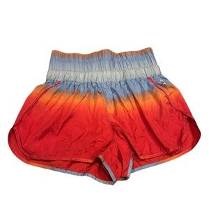 Free People movement tie dye ombré gradient print athletic shorts size large